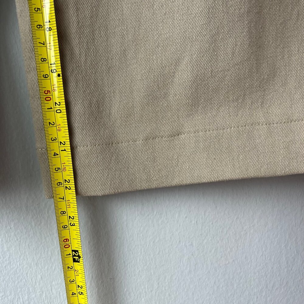 Oak + Fort Wide Leg Twill Pants Beige High Rise Size Small - Picture 11 of 11